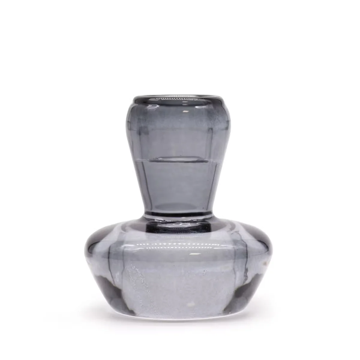 Midnight grey mushroom decorative tealight holder with flip top for dinner candle use.