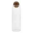 Ribbed glass cork ball jar with cork stopper, 25cm tall, cottage style