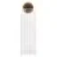 Ribbed glass jar with cork ball lid, 25cm tall, clear glass, rustic cottage style.