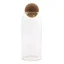 Clear glass jar with cork ball stopper, 20cm tall, rustic cottage look