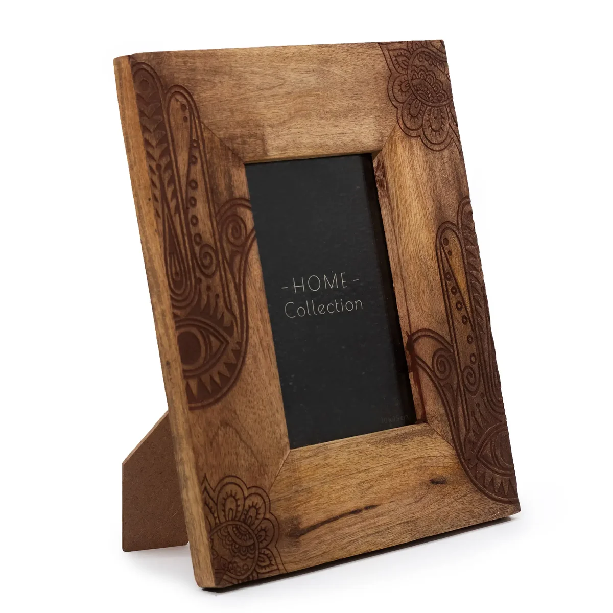 Black photo frame, mango wood, 10x15cm size, 26x20x2cm dimensions, Hansa brand