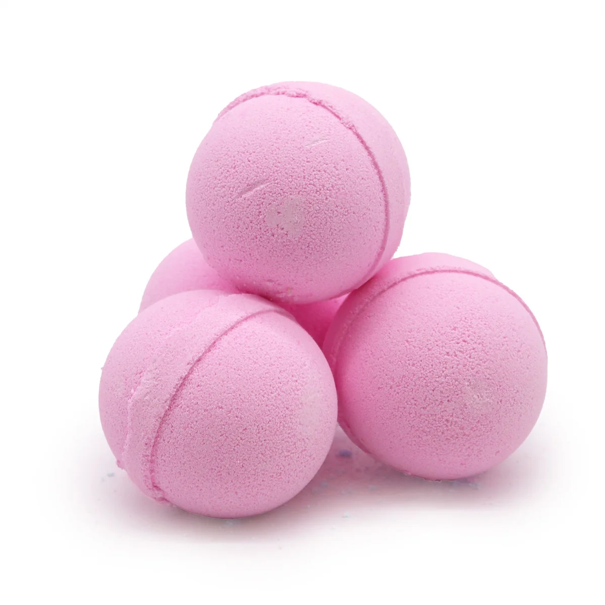 Essential oil bath bomb scented with frankincense and rose