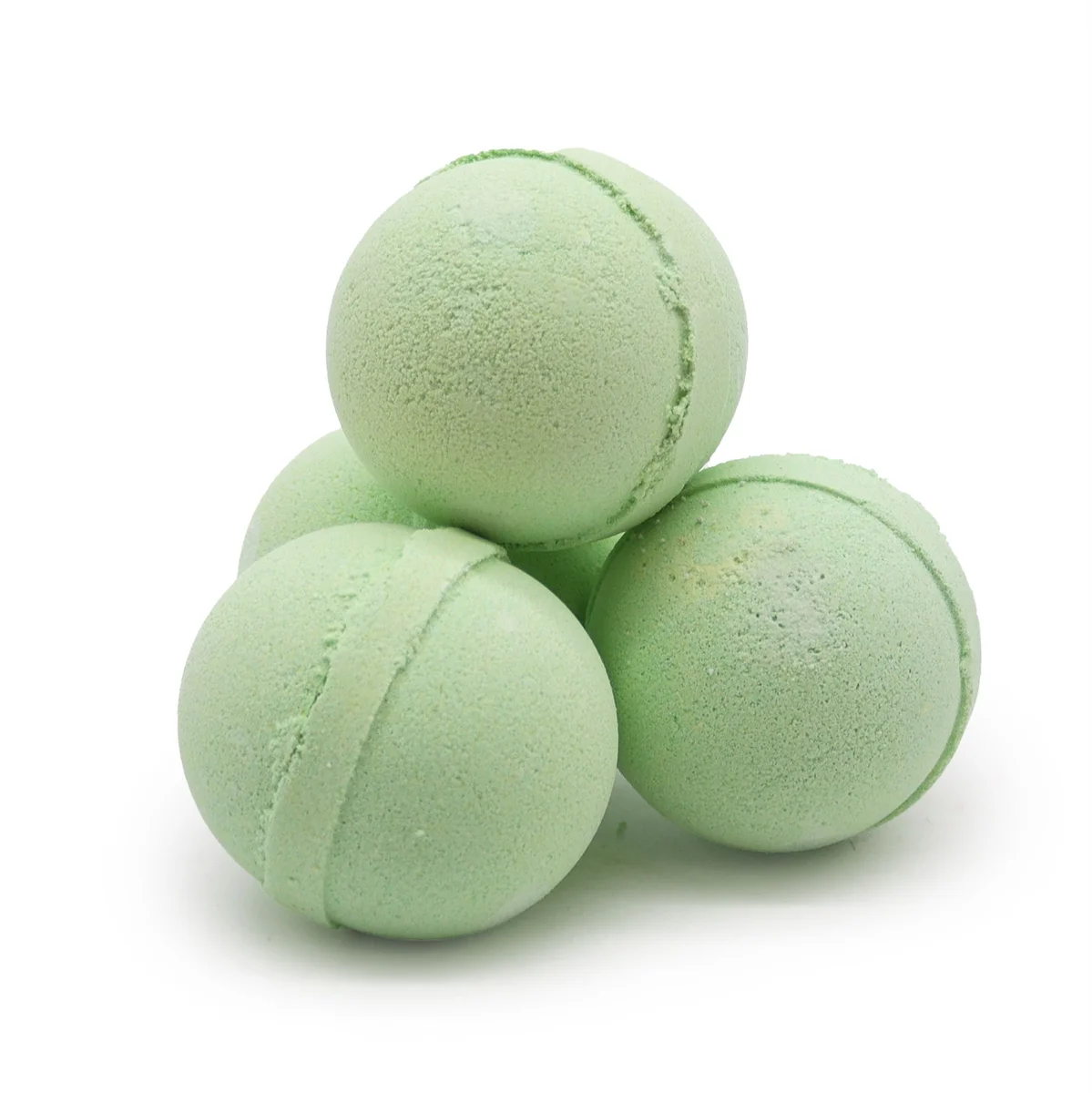 Essential oil bath bomb featuring rosemary and thyme scent.