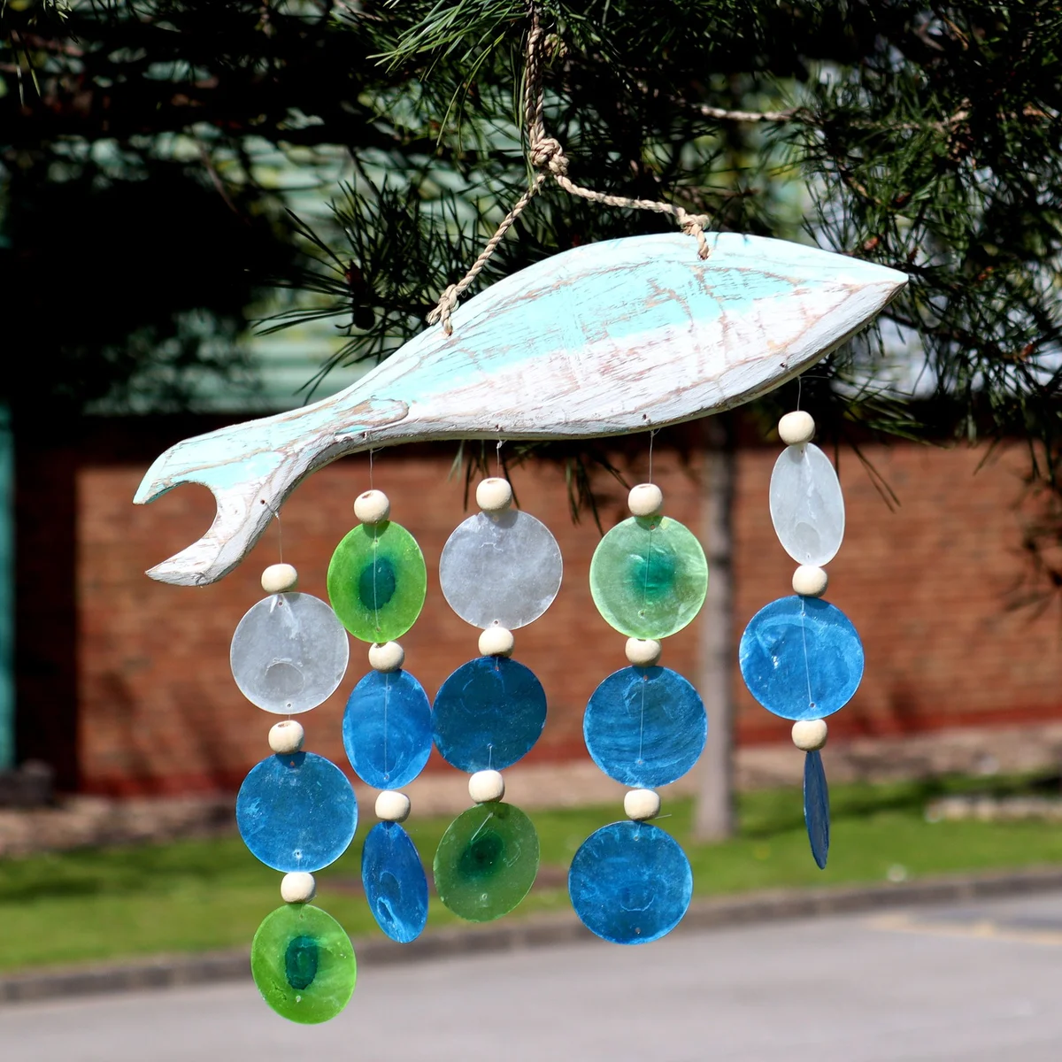 Aqua fish carving with Copis Drop decorative feature.
