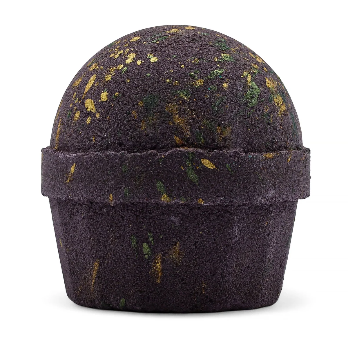 Dubai bath bomb, emerald green sphere with truffle-inspired packaging.