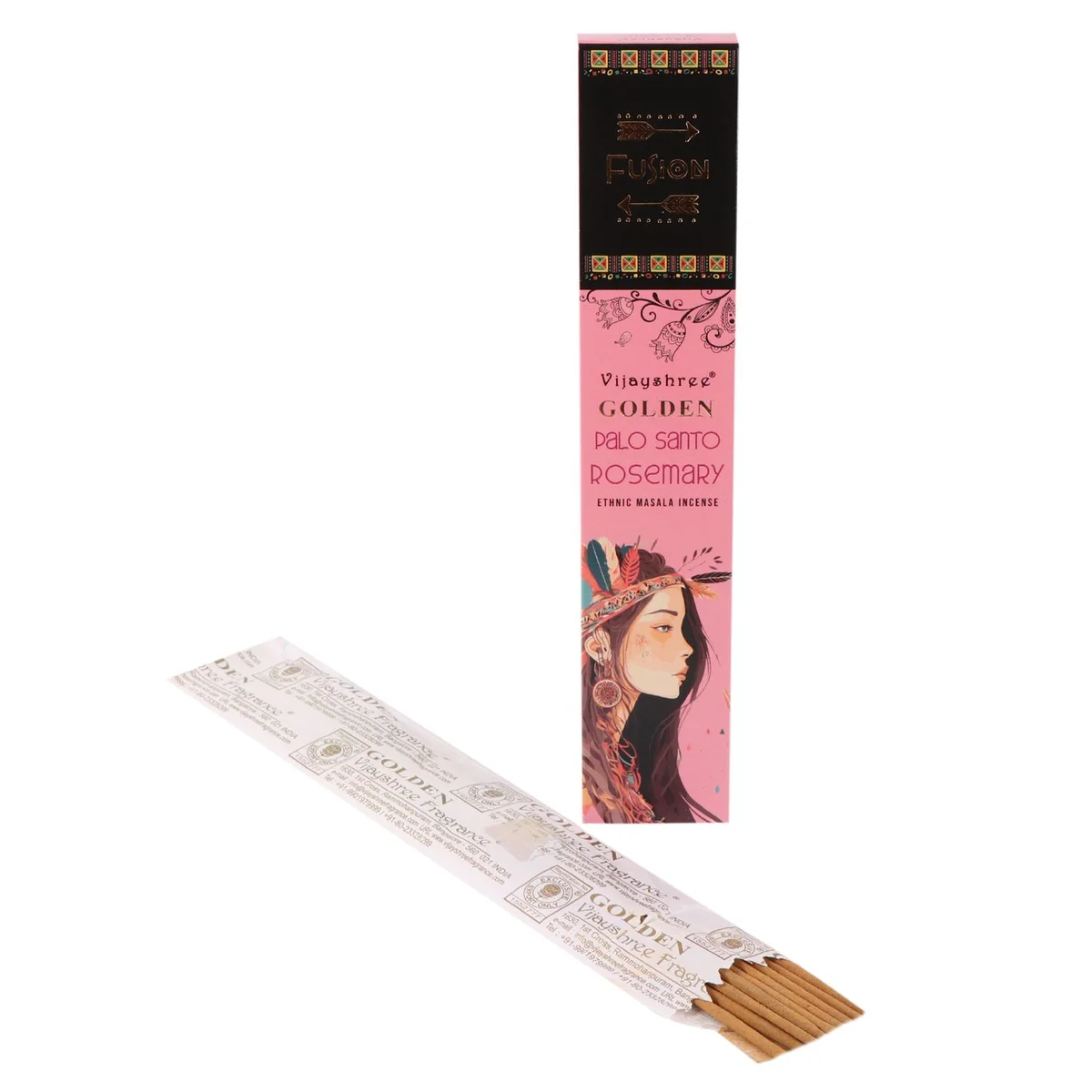 15g pouch of golden Palo Santo and Rosemary.
