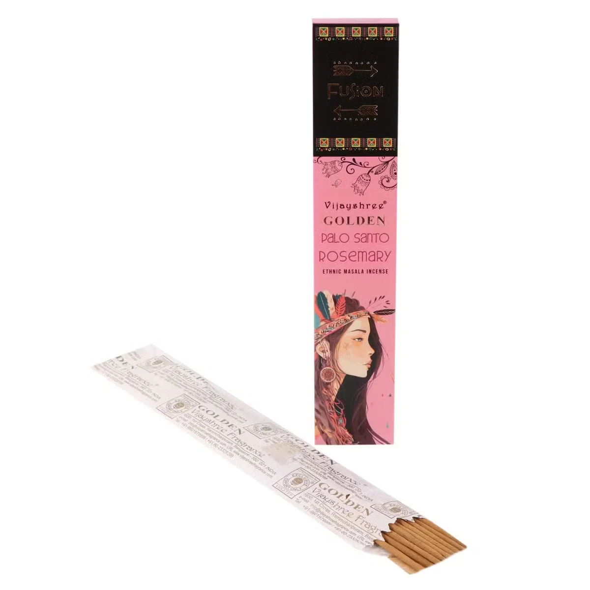 15g bag of golden palo santo and rosemary natural incense mix
