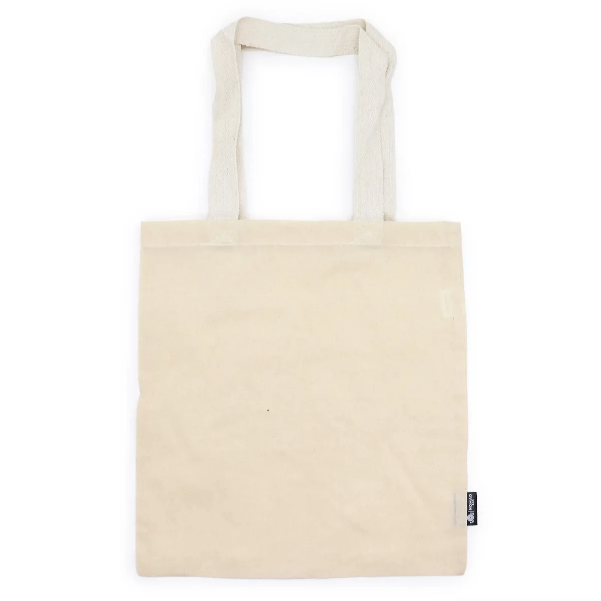 Natural tote bag in unprinted plain design made from 4oz fabric, simple and eco-friendly style