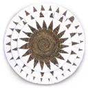 Three cream seagrass bowls displayed as wall art, a stylish cream wall decor piece.