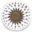 Three cream seagrass bowls arranged as decorative wall bowls art on a wall