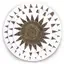 Three cream seagrass bowls displayed as hanging boho style wall art.
