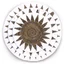 Three cream seagrass bowls arranged together forming seagrass wall art.