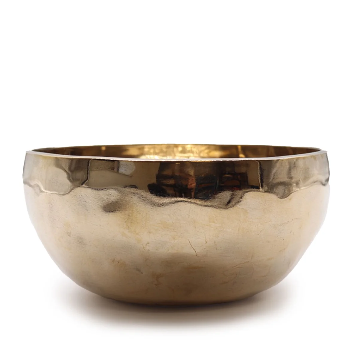 Handmade extra large singing bowl, 21cm shining bell metal, about 1500g.