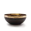 Large handmade Chaken singing bowl, 17cm diameter, weighing approximately 800g, shown on plain background
