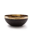 Large 17cm handmade chaken singing bowl weighing approximately 800g on a neutral background