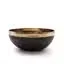 Large handmade Chaken singing bowl, 17cm diameter, weighing approximately 800g, resting on a wooden surface