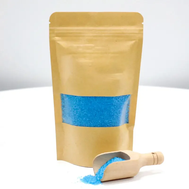 Unlabelled 350g jar of Aromatherapy Bath Potion Total Unwind for a relaxing bath soak on a white background