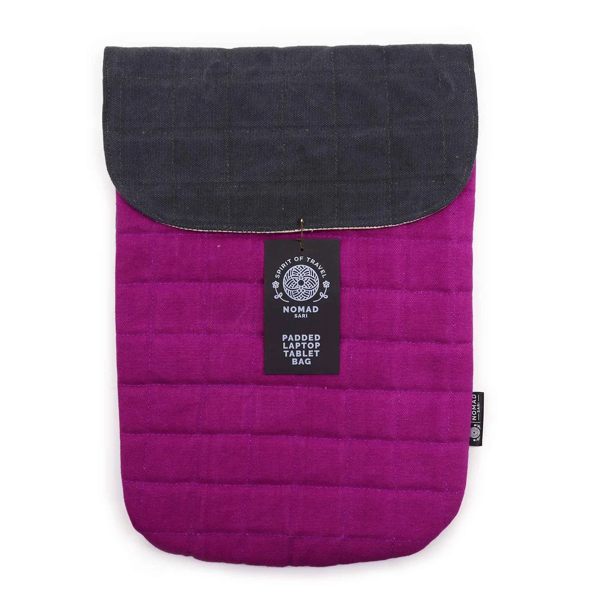 Purple Haze laptop padded pouch in 14oz stonewash fabric, designed to protect laptops safely and stylishly