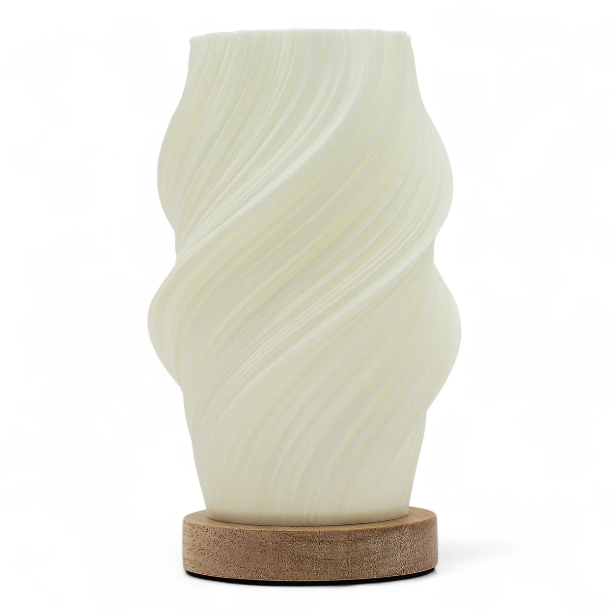 Cloud Twisted New Wave 3 setting USB lamp showing illuminated soft wave design on a white background