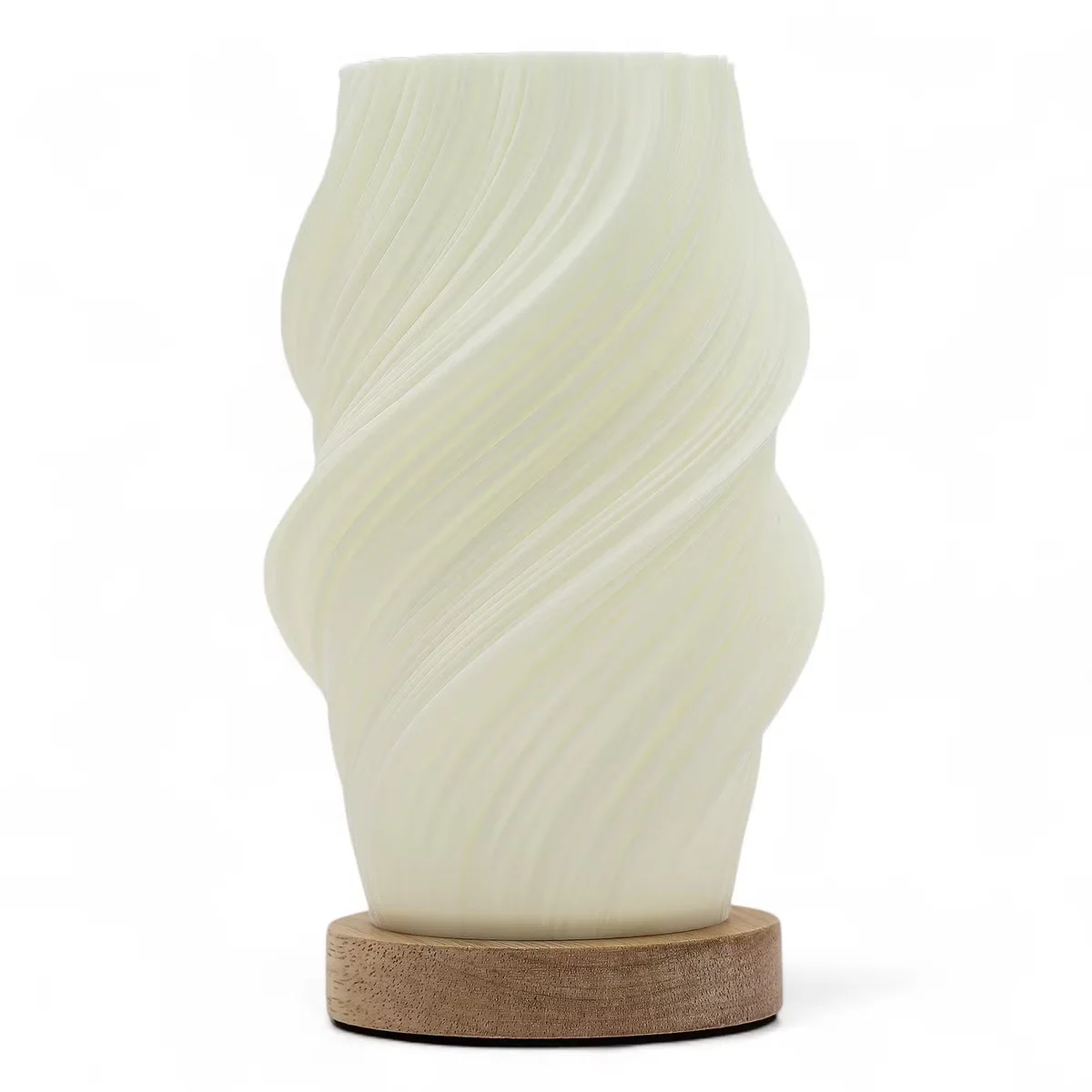 Cloud twisted lamp with USB connection and three light settings, shown lit on a plain background