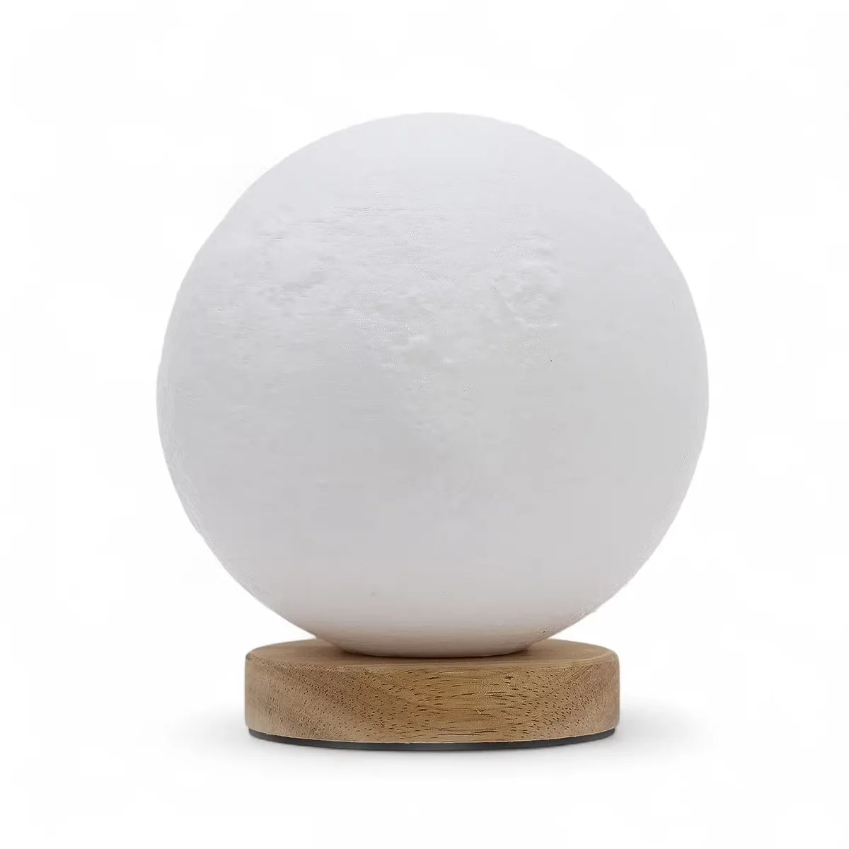Moon-shaped New Wave Lamp with USB, showing 3 setting lamp brightness options on display panel