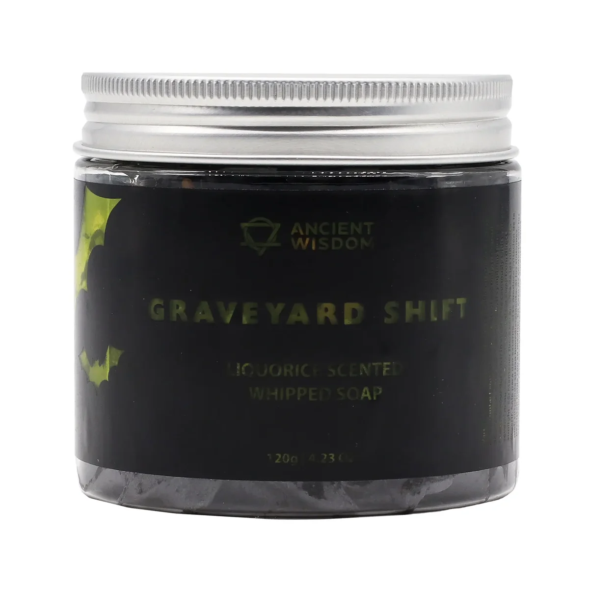 Whipped soap 120g, creamy white bar.