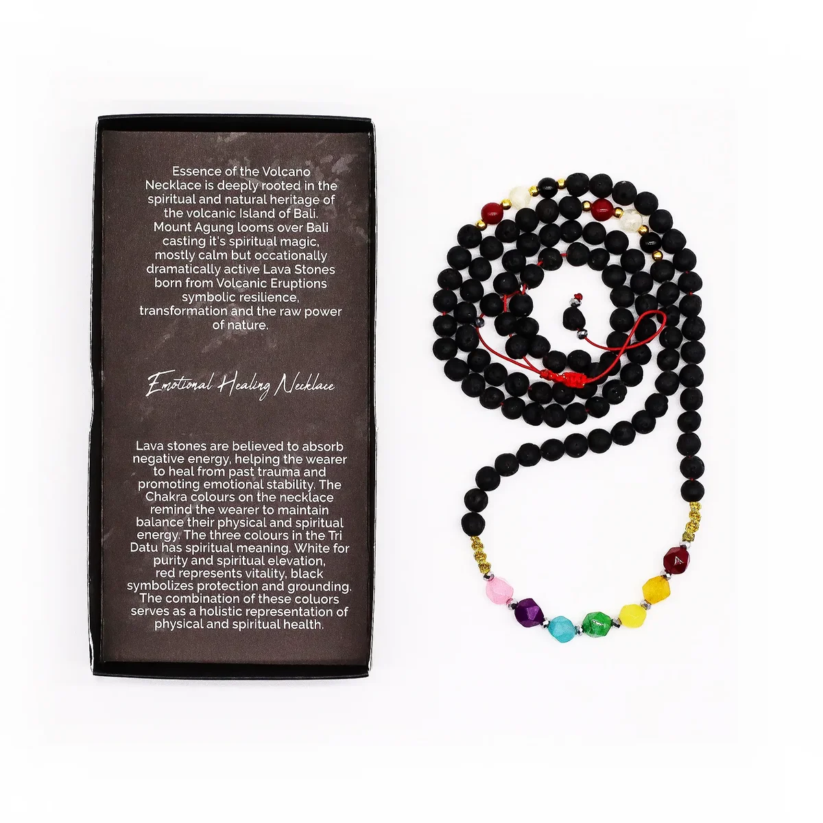 Essence of the Volcano Necklace featuring a volcanic-inspired pendant symbolizing emotional healing