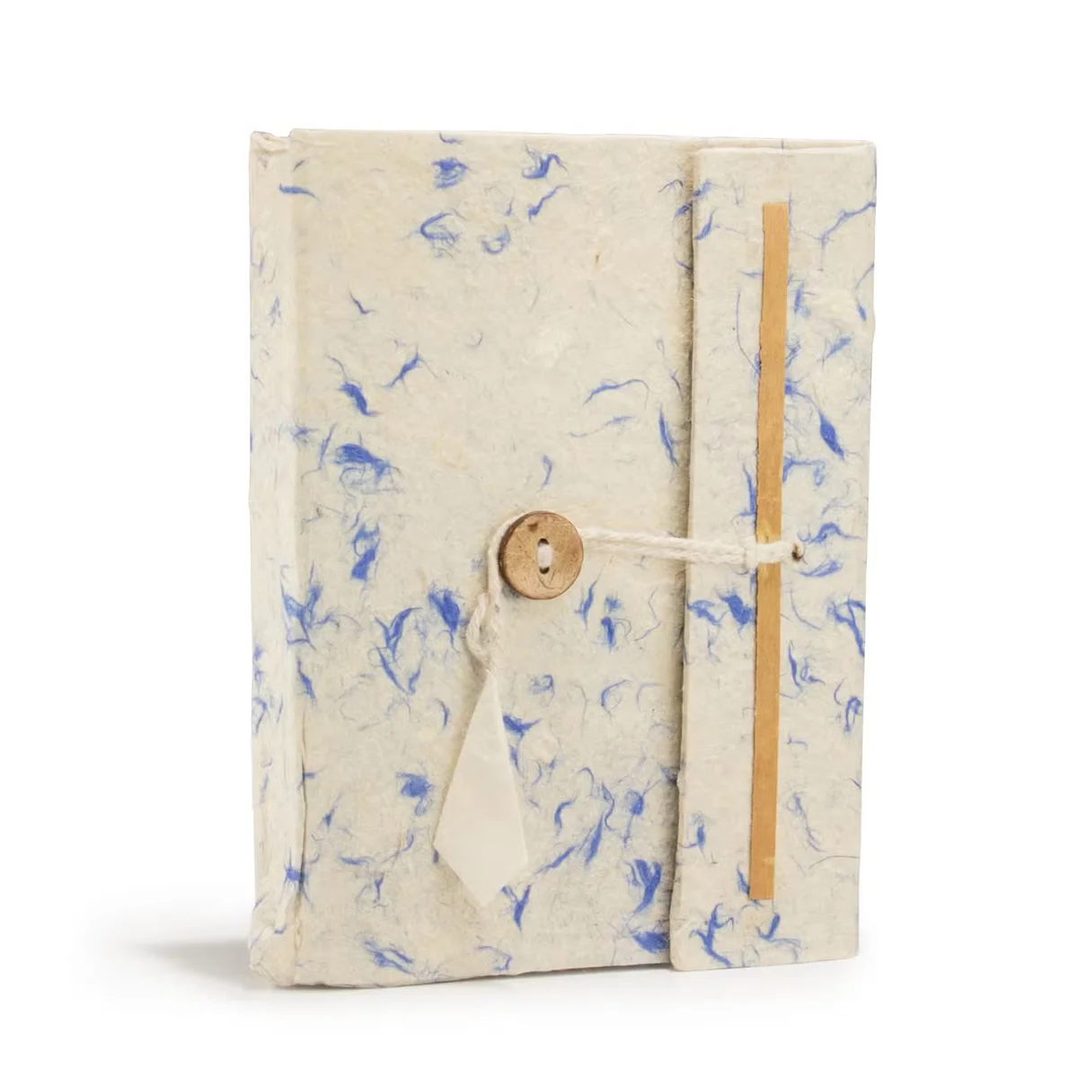 Medium Lokta mixed blue cotton notebook with textured cover and 45 leaves notebook size 15x12cm