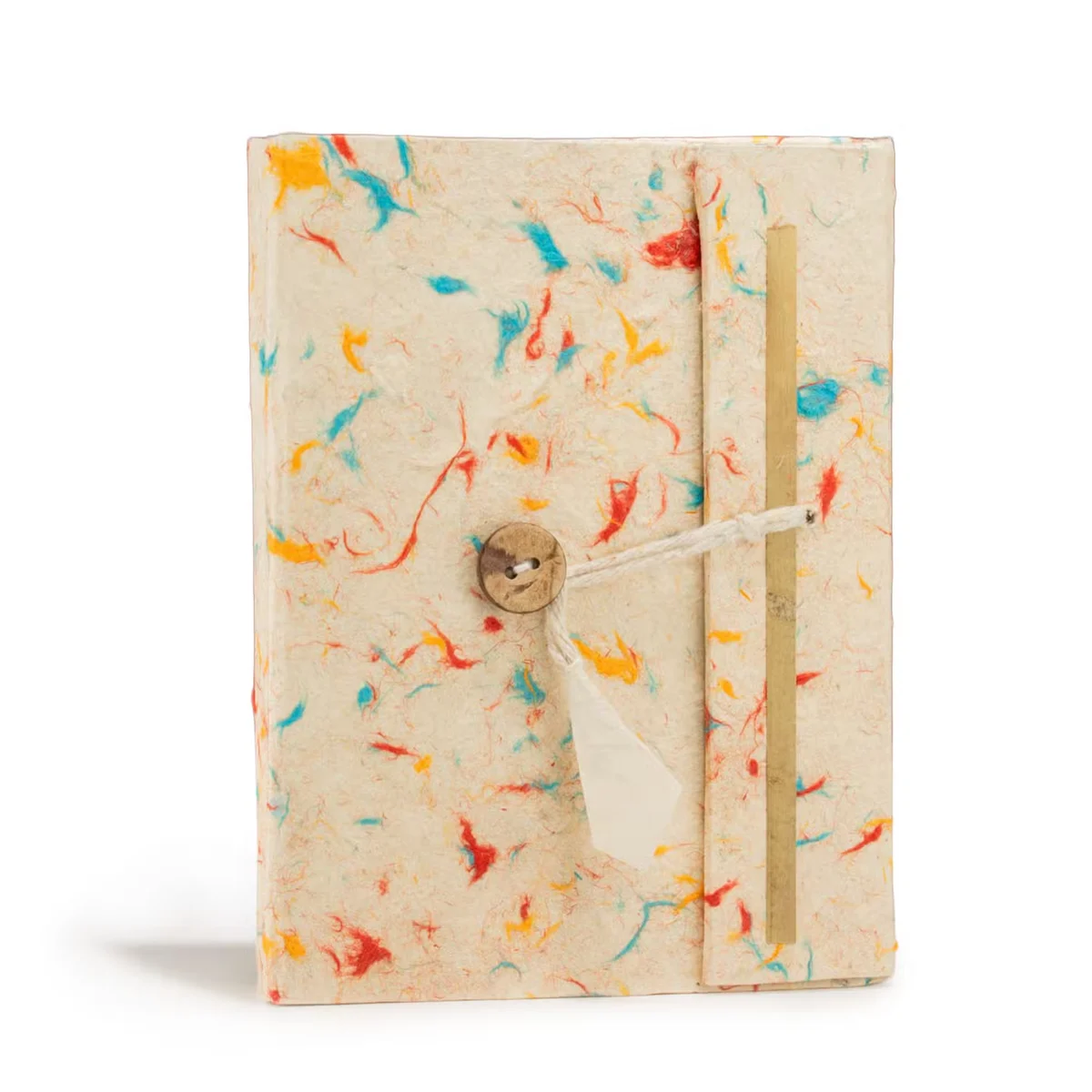 Medium Lokta mixed colour cotton 45 leaves notebook measuring 15x12cm with vibrant cover design