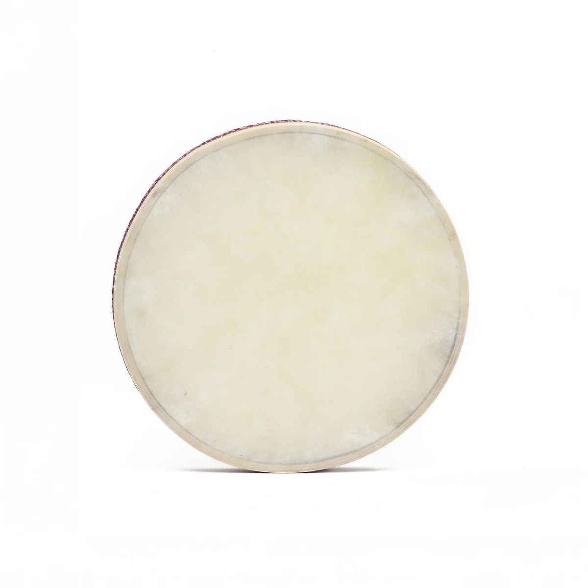 Round 35cm Shaman ocean drum sound healing instrument with wooden frame and textured drumhead on white background