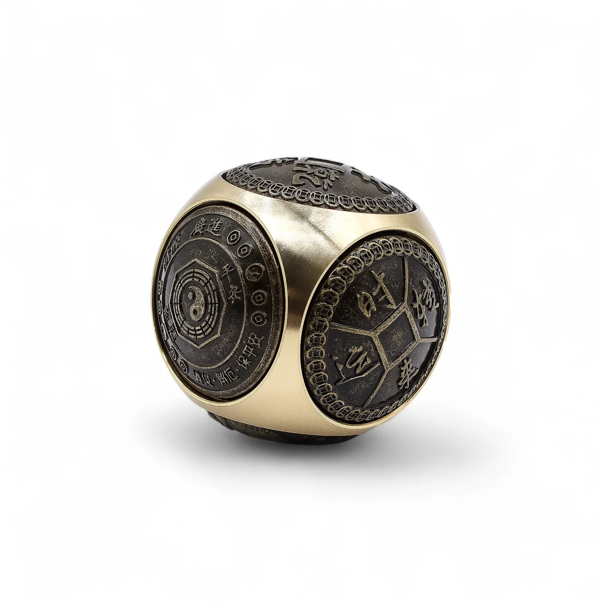 Large rounded wealth dice with Feng Shui Fortune symbols on each face, designed for luck and prosperity rituals