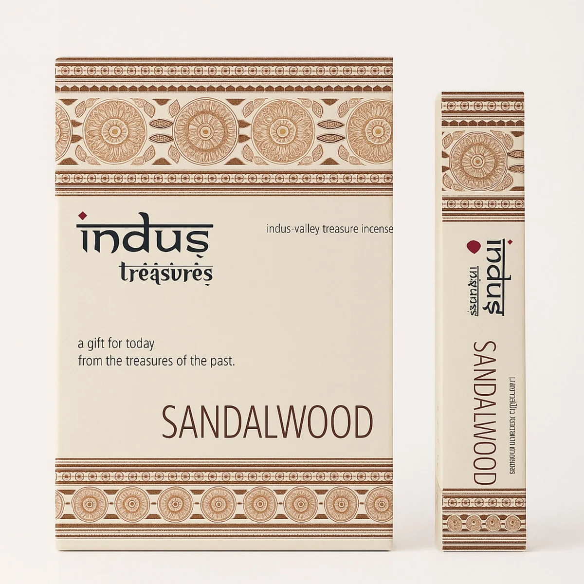 Indus Treasures 15g sandalwood essential oil bottle