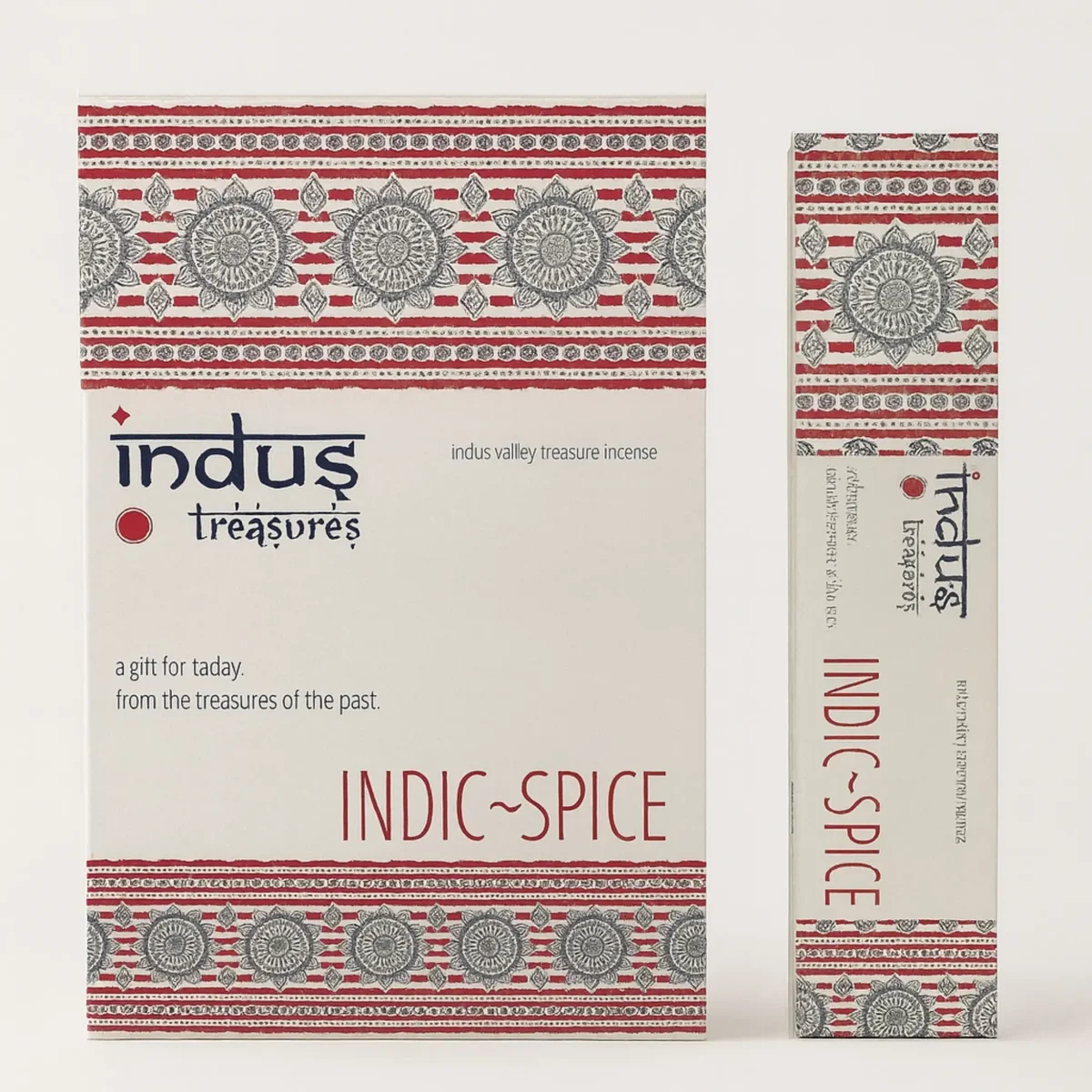 Indus Treasures Indian spice 15g, small white sachet with label, showing compact spice container.