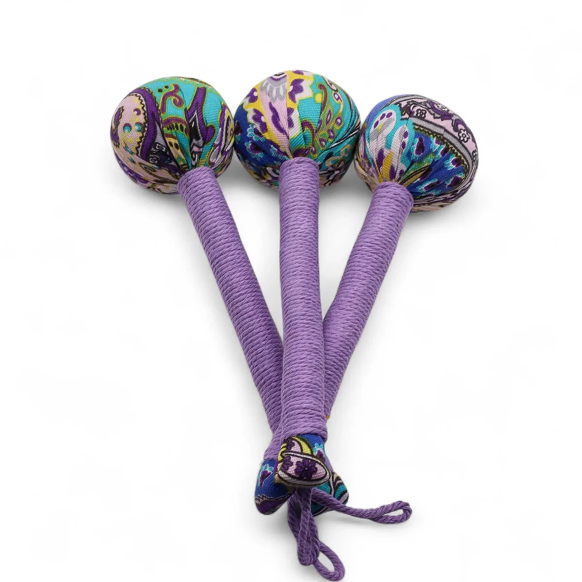 Lavender massage hammer with wooden handle and textured head for wormwood therapy and relaxation massage sessions