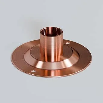 20mm conduit dome cover metal fitting with central threaded hole for electrical junction boxes, silver finish