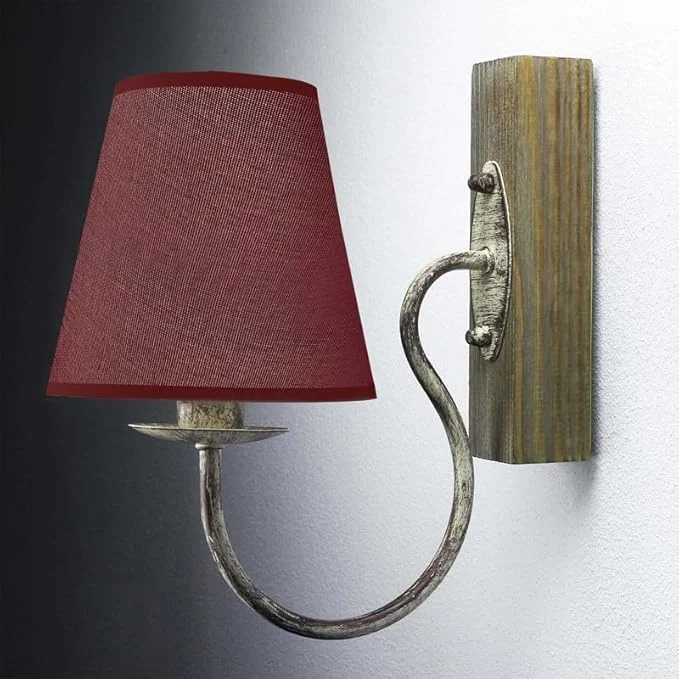 Black fabric easy fit table lamp shade with gold inner, shown attached to a lamp base with included LED bulb