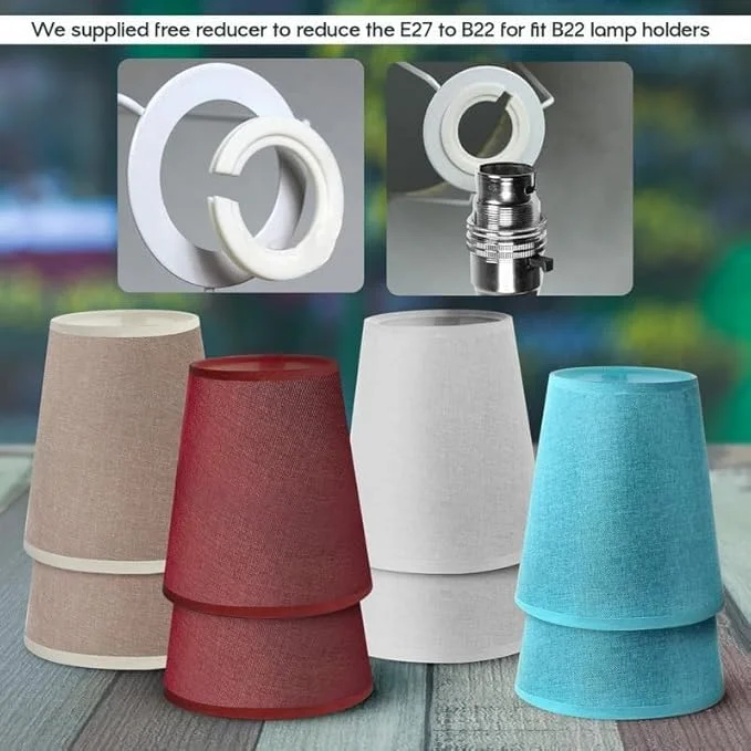 Black fabric easy fit ceiling pendant shade with gold inner, 30cm diameter, shown with free LED bulb and adapter plate