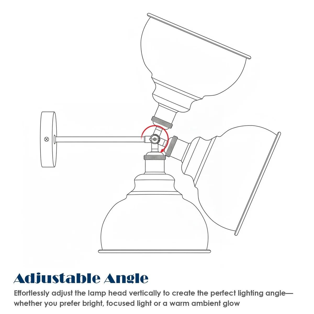 Matte black industrial wall sconce with adjustable arm and dome shade mounted on a white indoor wall