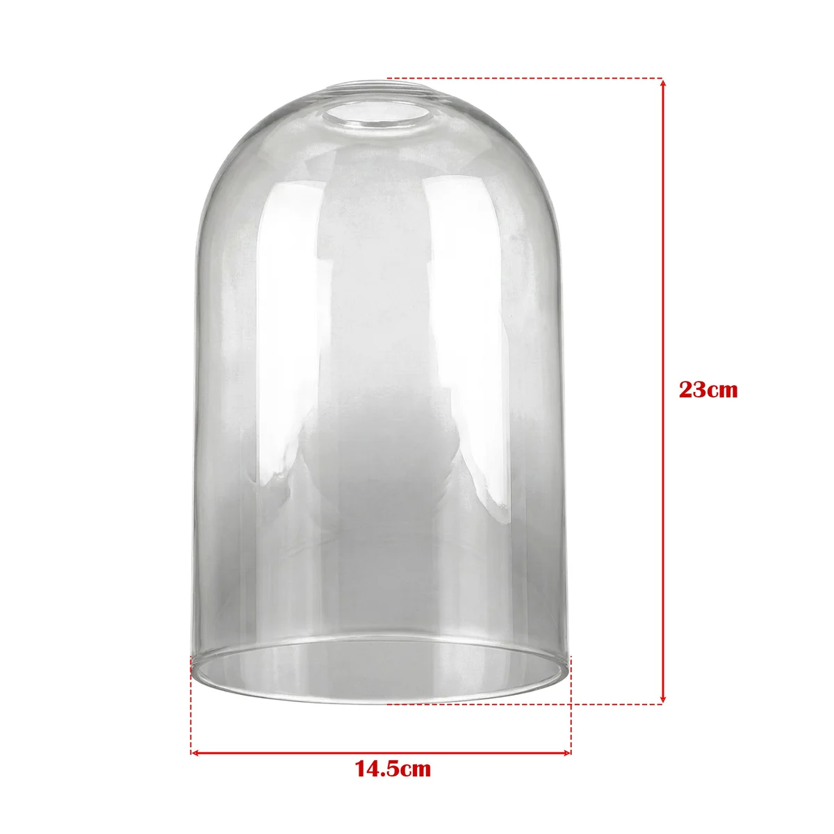 Smoked glass bell jar easy fit lampshade with E27 fitting, 23cm tall, modern minimalist design for ceiling or table lamps