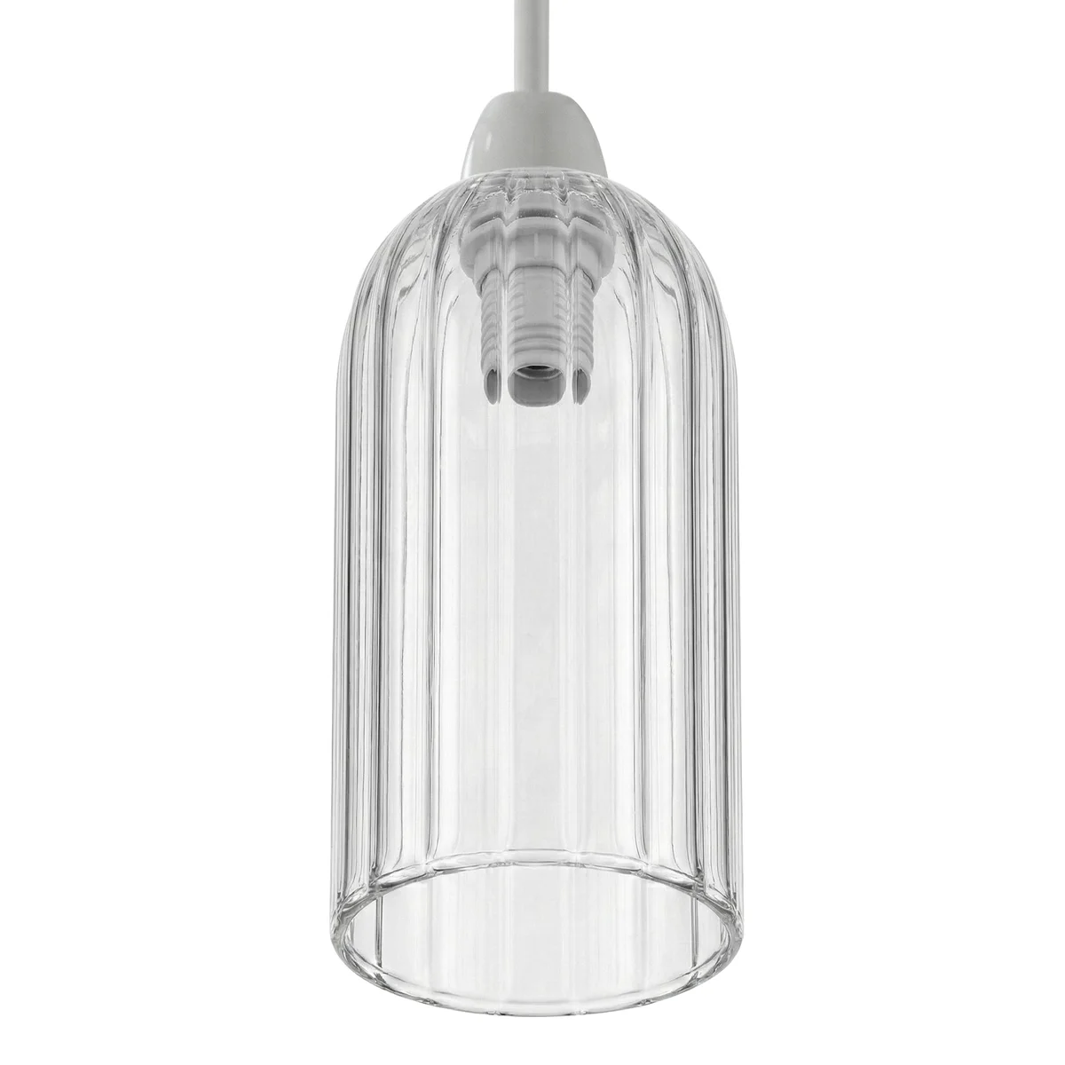 Smoked glass bell jar E27 light shade with easy fit design, 23cm tall, ideal for ceiling or table lamps