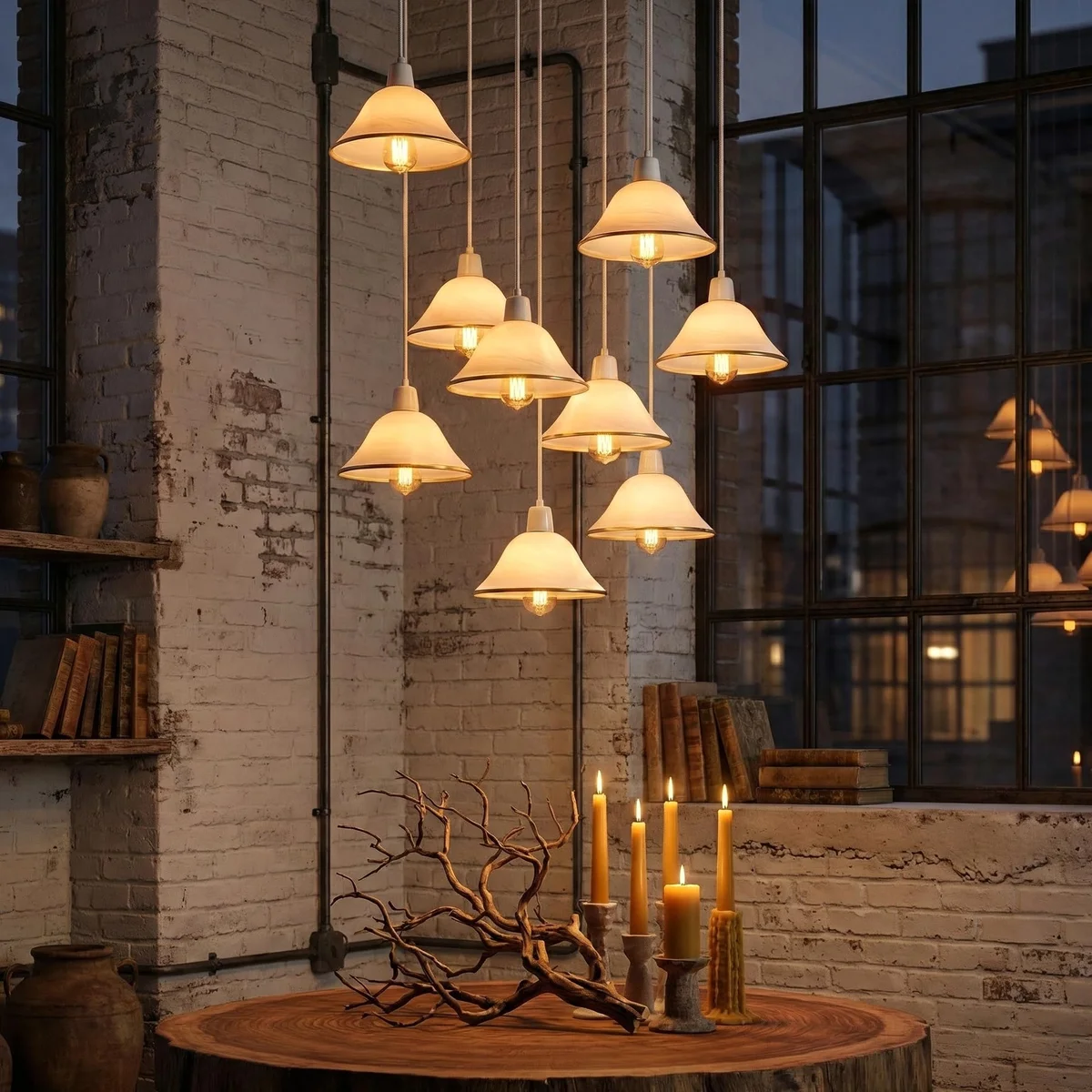 Amber bead mosaic frosted glass lamp shade with black lattice pattern, 30cm diameter, easy fit for E27 bulbs