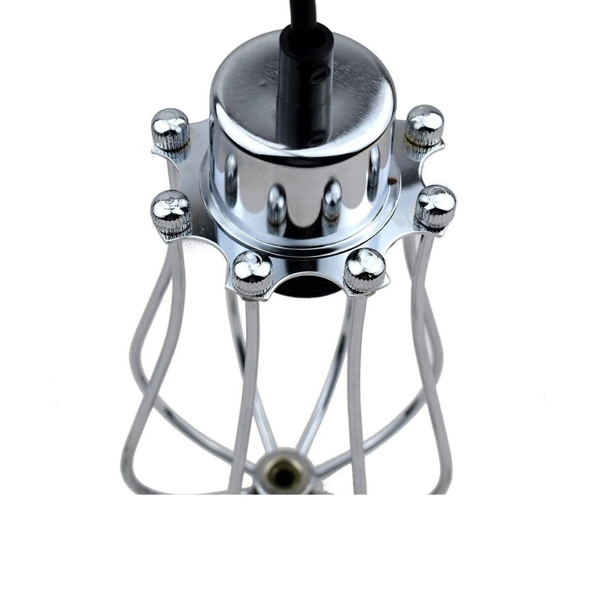 Rustic red metal cage pendant light with E27 holder and 90 cm cable, modern vintage industrial ceiling lamp