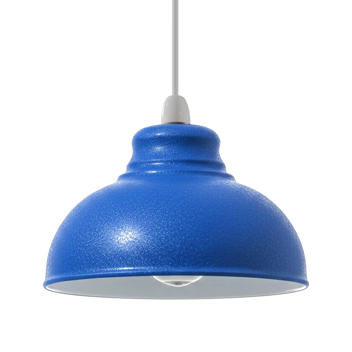 Curvy 29cm hammered metal ceiling lampshade with rustic textured matte finish, ideal for modern industrial decor