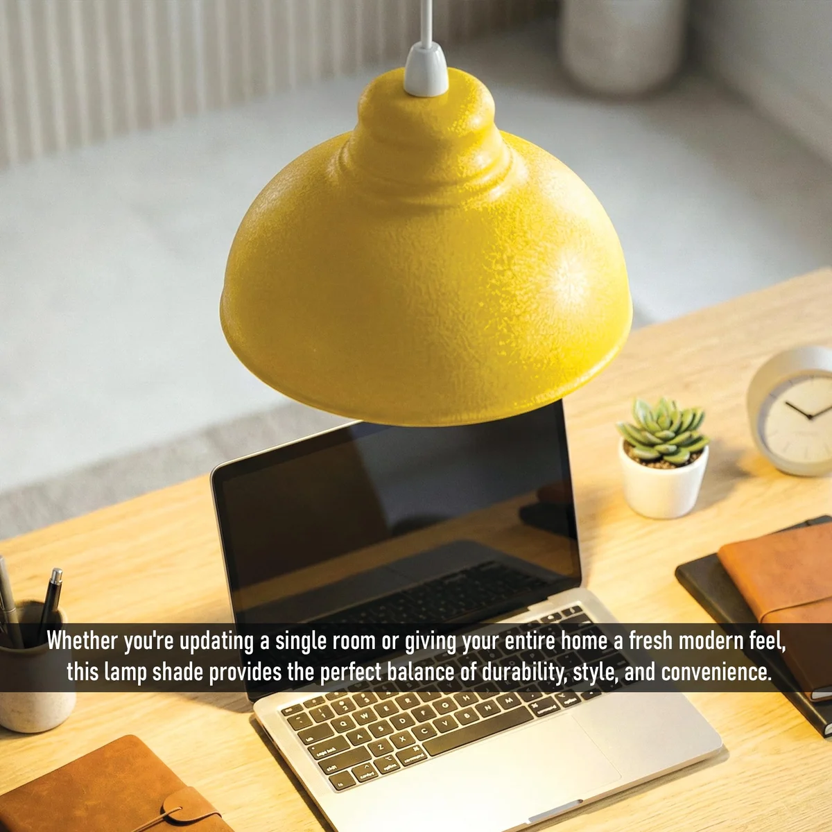 Black textured metal easy fit lampshade with curvy modern design and universal reducer ring for pendant or ceiling light use