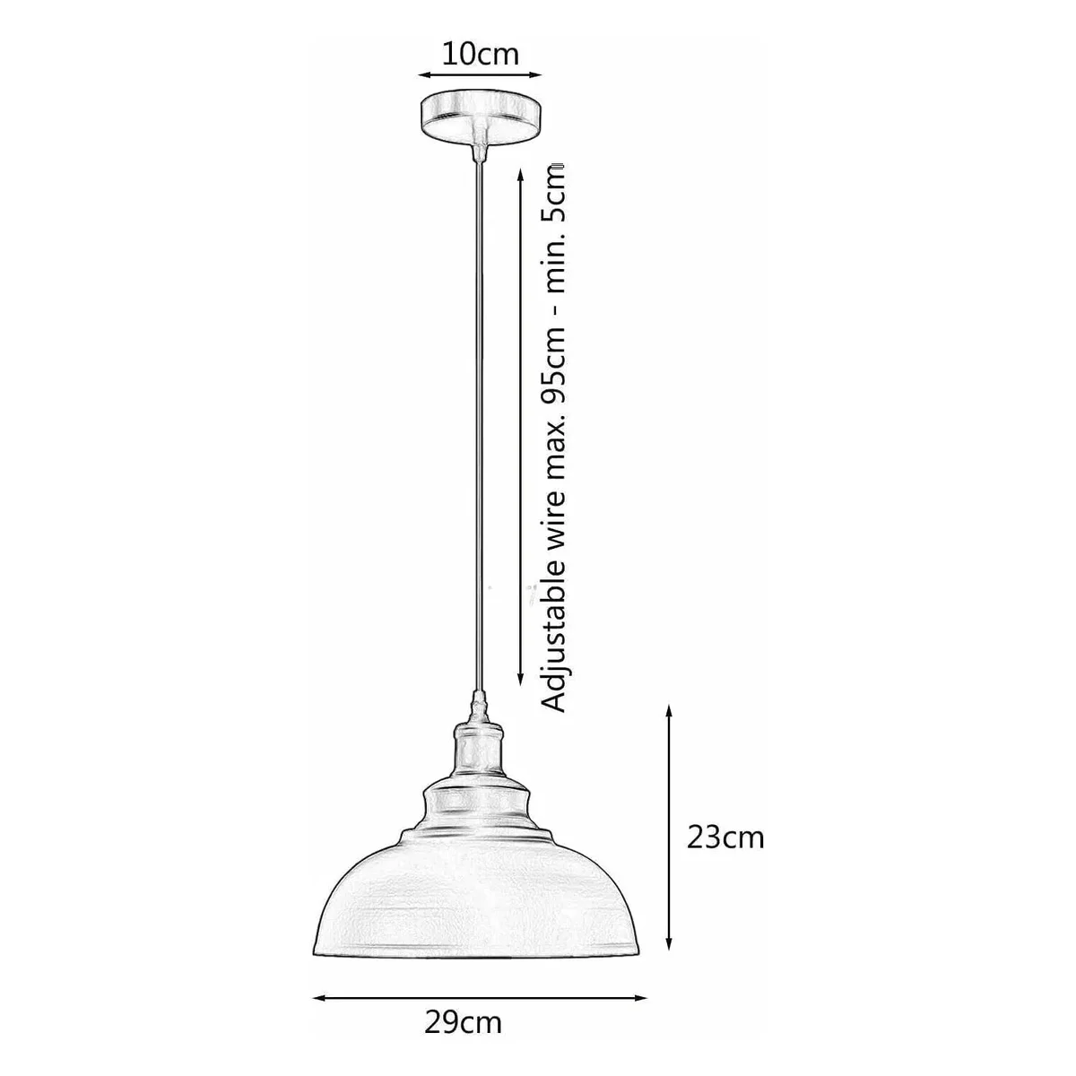Two modern metal pendant lights with adjustable PVC cables and black metal shades hanging side by side