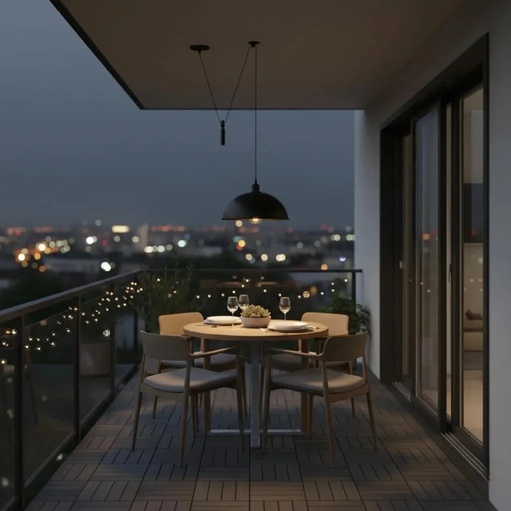 Black vintage ceiling light with adjustable rise and fall pulley system, black dome shade, and exposed pulley wheels