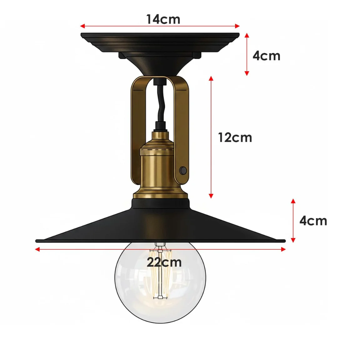 Black industrial wall light with flat adjustable metal shade mounted on a white wall, showing swivel feature