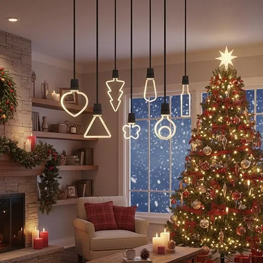 Vintage style E27 LED bulb with warm white light and amber glass, ideal for decorative indoor lighting