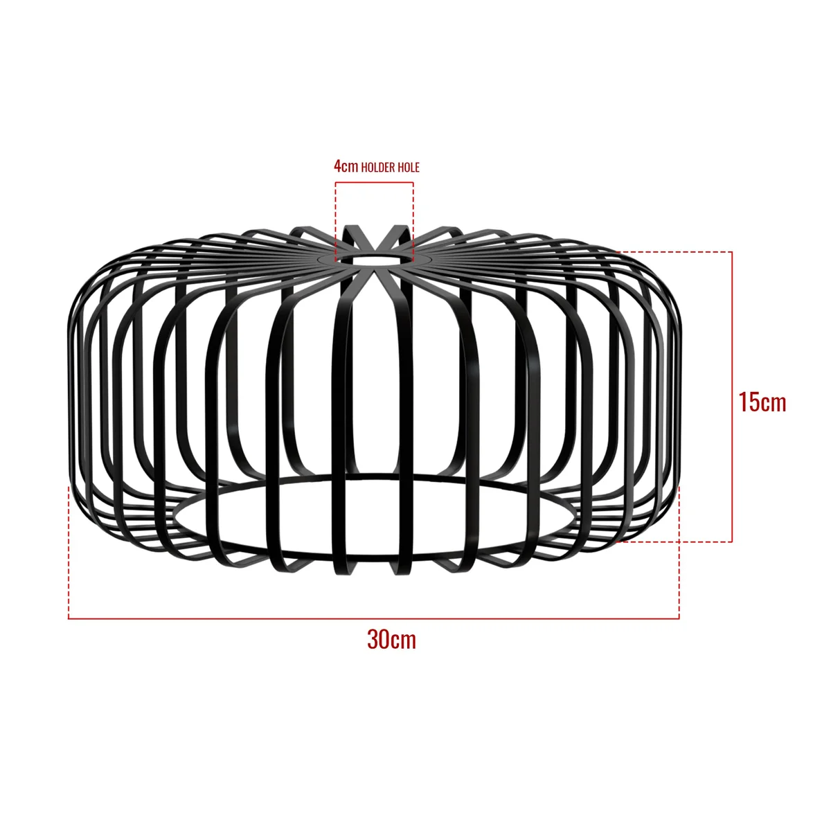 Modern ceiling light shade in black metal with free reducer, part of a 2‑pack pendant lamp system.