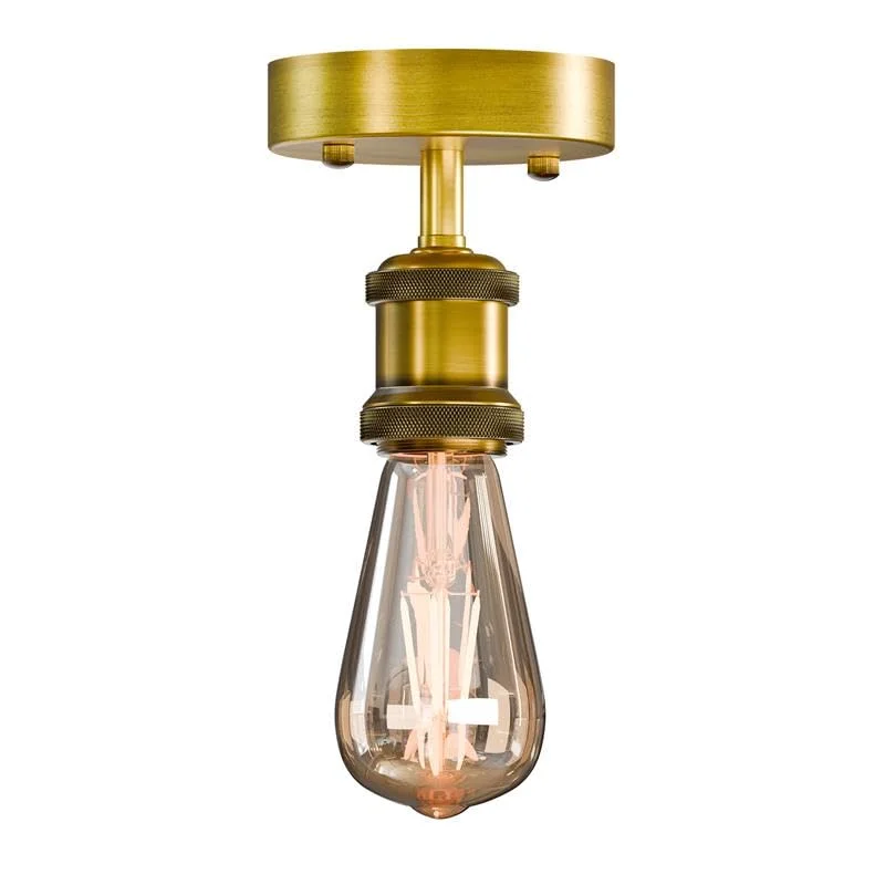 Vintage style retro ceiling lamp with metal holder and soft warm LED light, suitable for indoor use and E27 bulbs